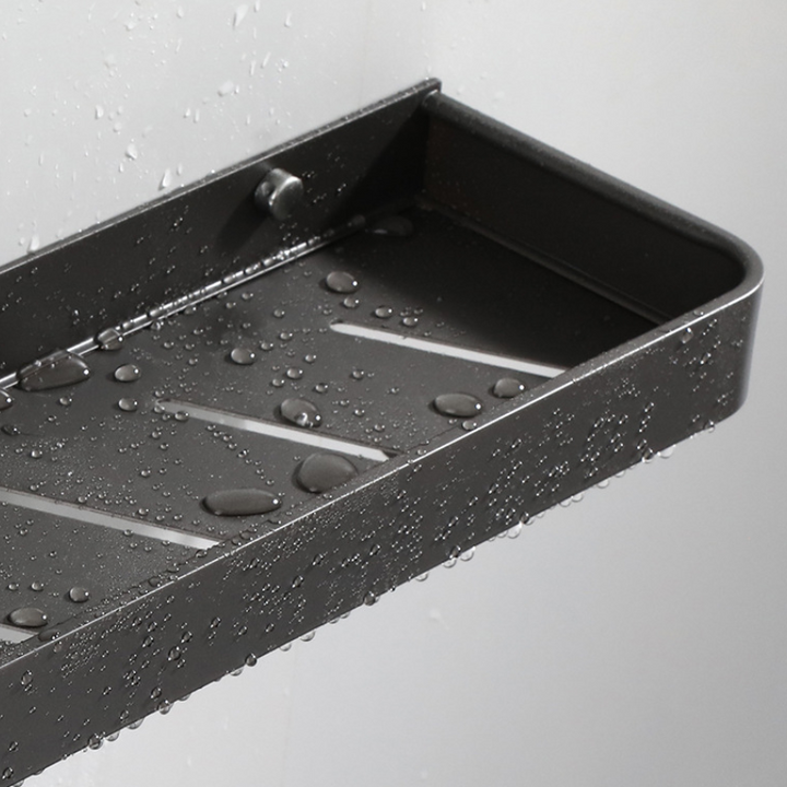 Demora | Zwart Aluminium Badkamerrek | Stijlvol En Functioneel Wandrek