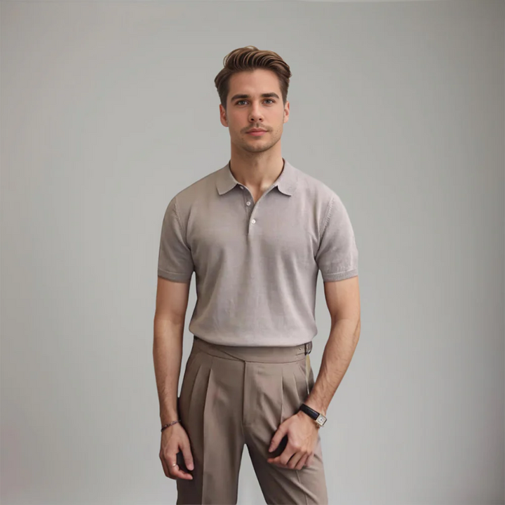 Tarlochan | Heren Flanellen Polo met Korte Mouwen