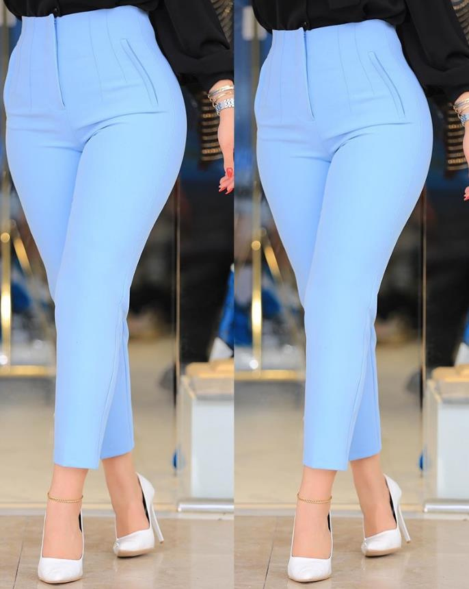 Anmol | Stijlvolle Dames Broek | Hoge Taille Plooi Broek