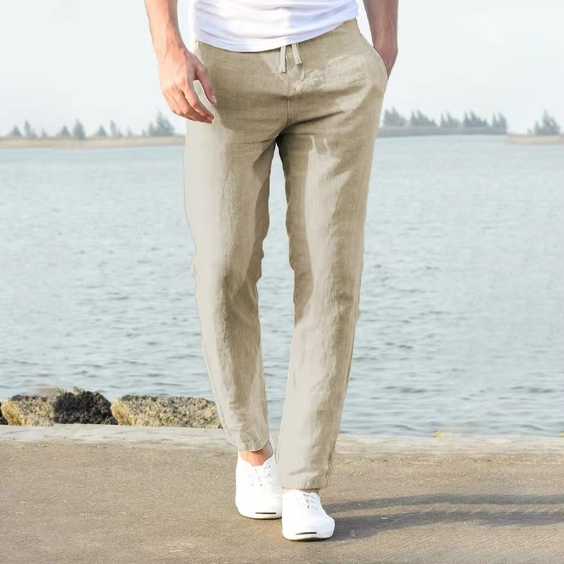 Liam | Stijlvolle Heren Broek | Linnen Zomerbroek Voor Mannen | Lichte Stof