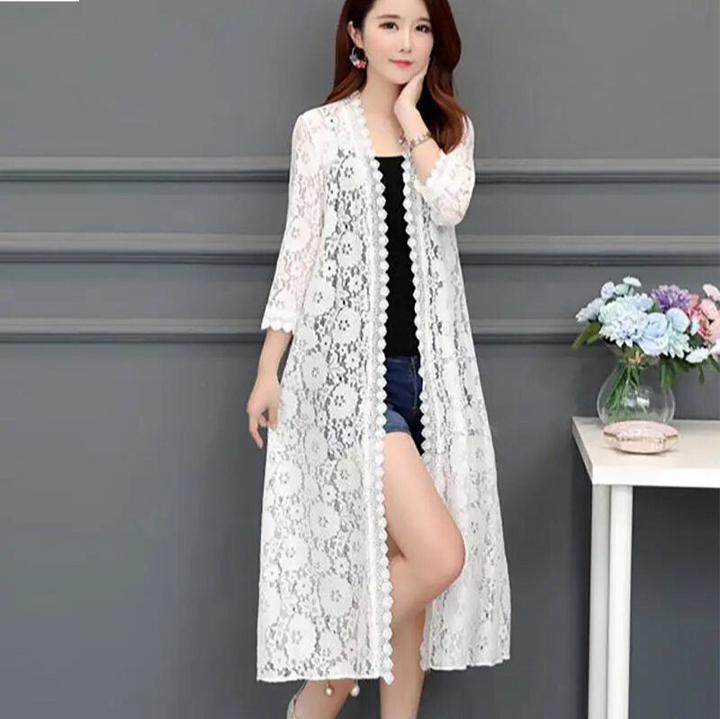 Firnza | Elegante Dames Vest | Lange Kanten Cardigan