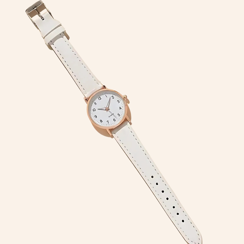 Vale | Leren Dames Horloge Rosé Goud | Chique Design