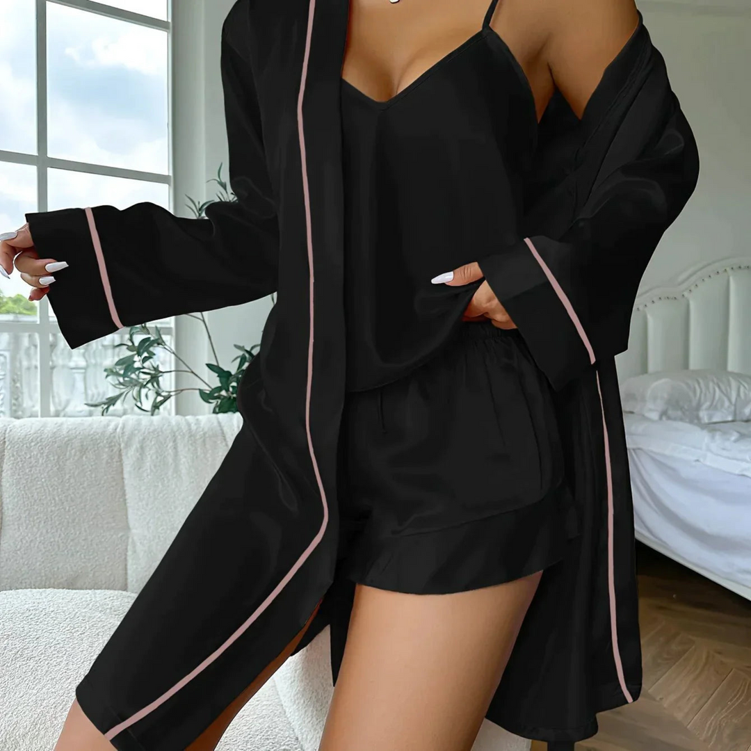 Neelam | Luxe Satijnen Three Piece Dames Pyjama Set