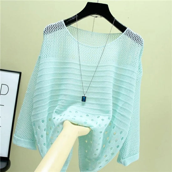Marie | Dames Gebreide Zomer Slingtop | Elegante Shirt Top voor Vrouwen