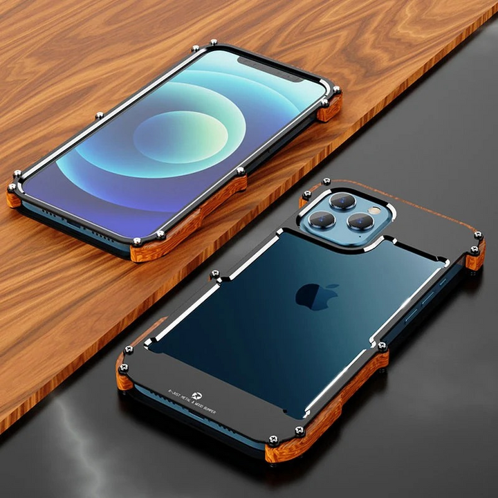 iPhone Case | Stijlvolle Hoes Met Houtafwerking | Stevige Bescherming