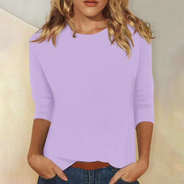 Twinkle | Dames Shirt Met Ronde Hals En Driekwart Mouwen