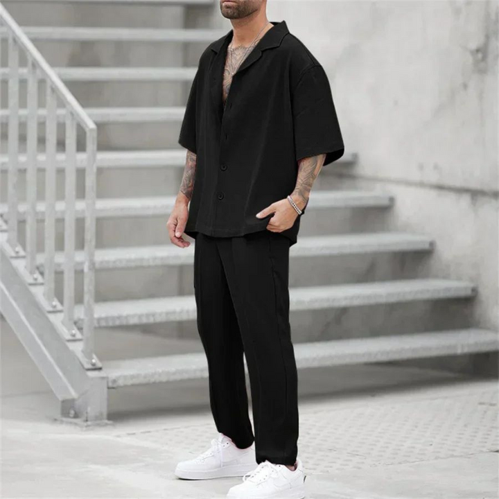 Gilliano | Heren Zomerset | Luchtige Mannen Broek & Overhemd Shirt
