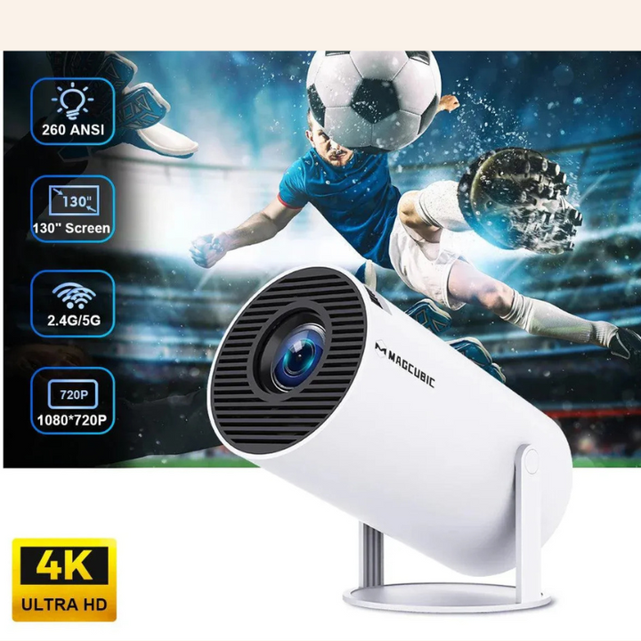 Hexton | Magcubic HY300 Pro Draagbare 4K-Projector Met Android 11