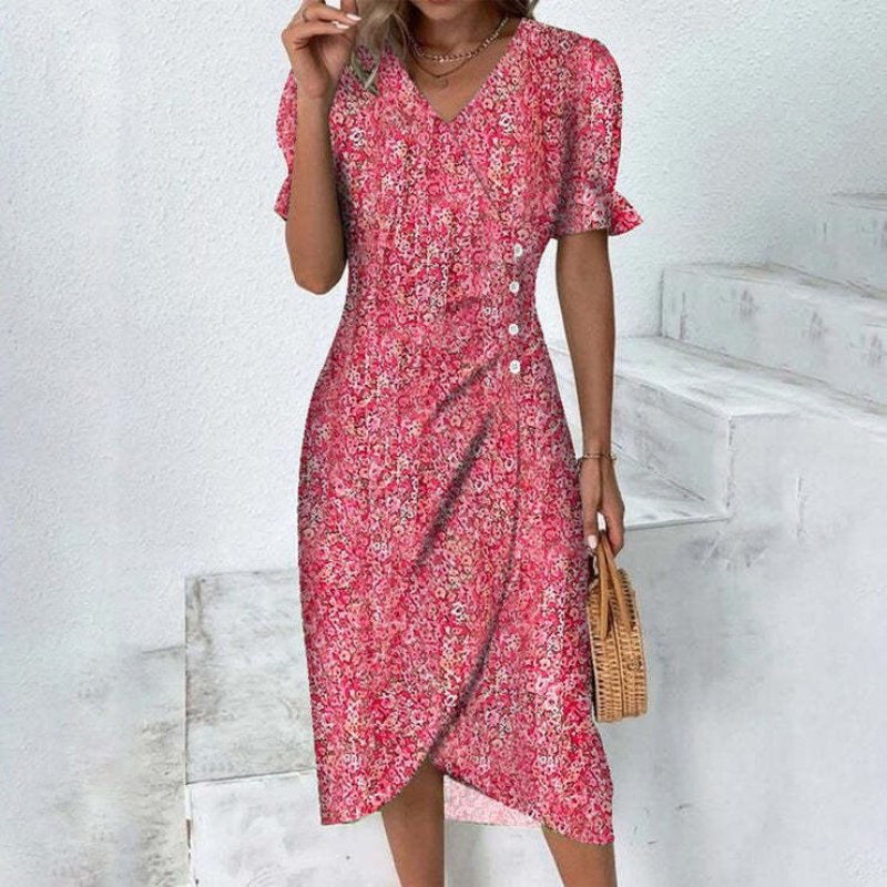 Fiona | Elegante Midi Dames Zomerjurk