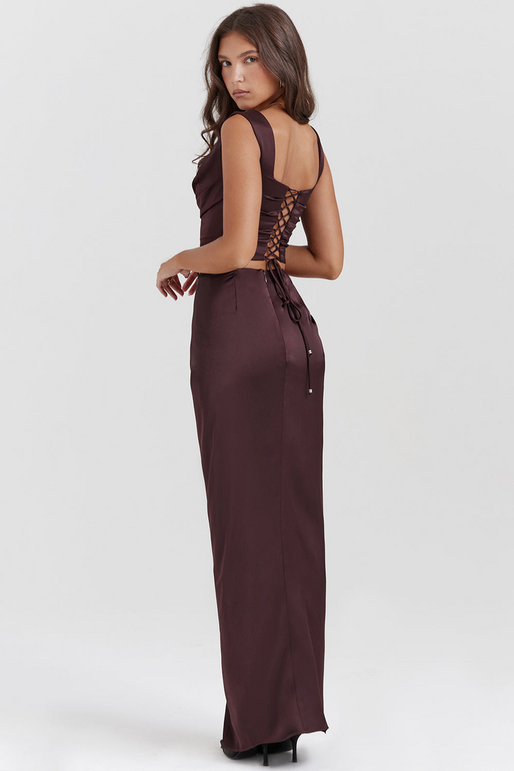 Natalia | Dames Rijke Korset en Maxirok Set | Elegante Set voor Vrouwen