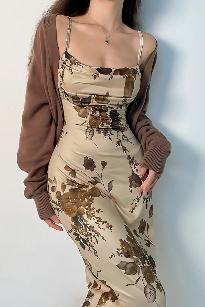 Hailey | Dames Vintage Maxi Jurk | Zomerse Bloemenjurk voor Vrouwen