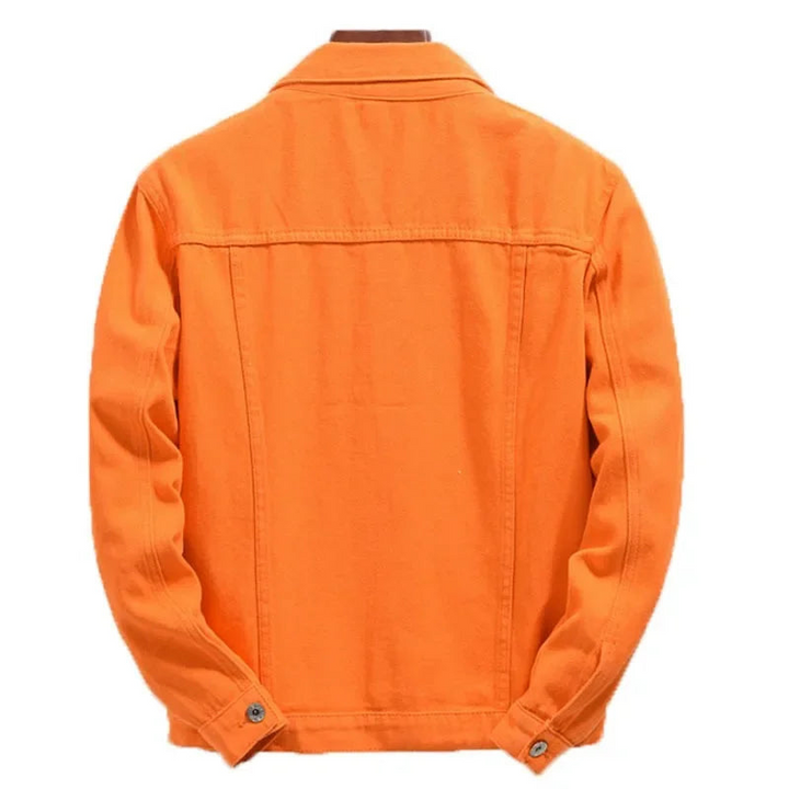 Rafael | Losse Oranje Denim Jas Voor Heren