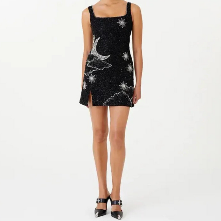 Torana | Dames Mini Jurk Met Pailletten En Bandjes