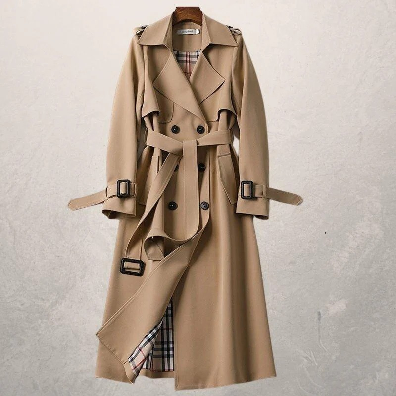 Guri | Trendy Dames Jas | Trenchcoat | Getailleerde Pasvorm | Riem In De Taille
