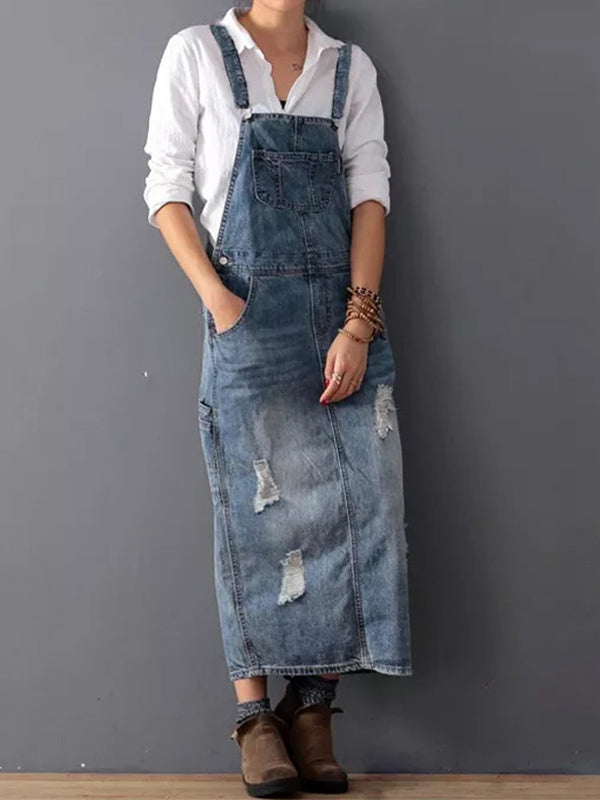 Mirella | Dames Denim Spijker Overall voor Vrouwen
