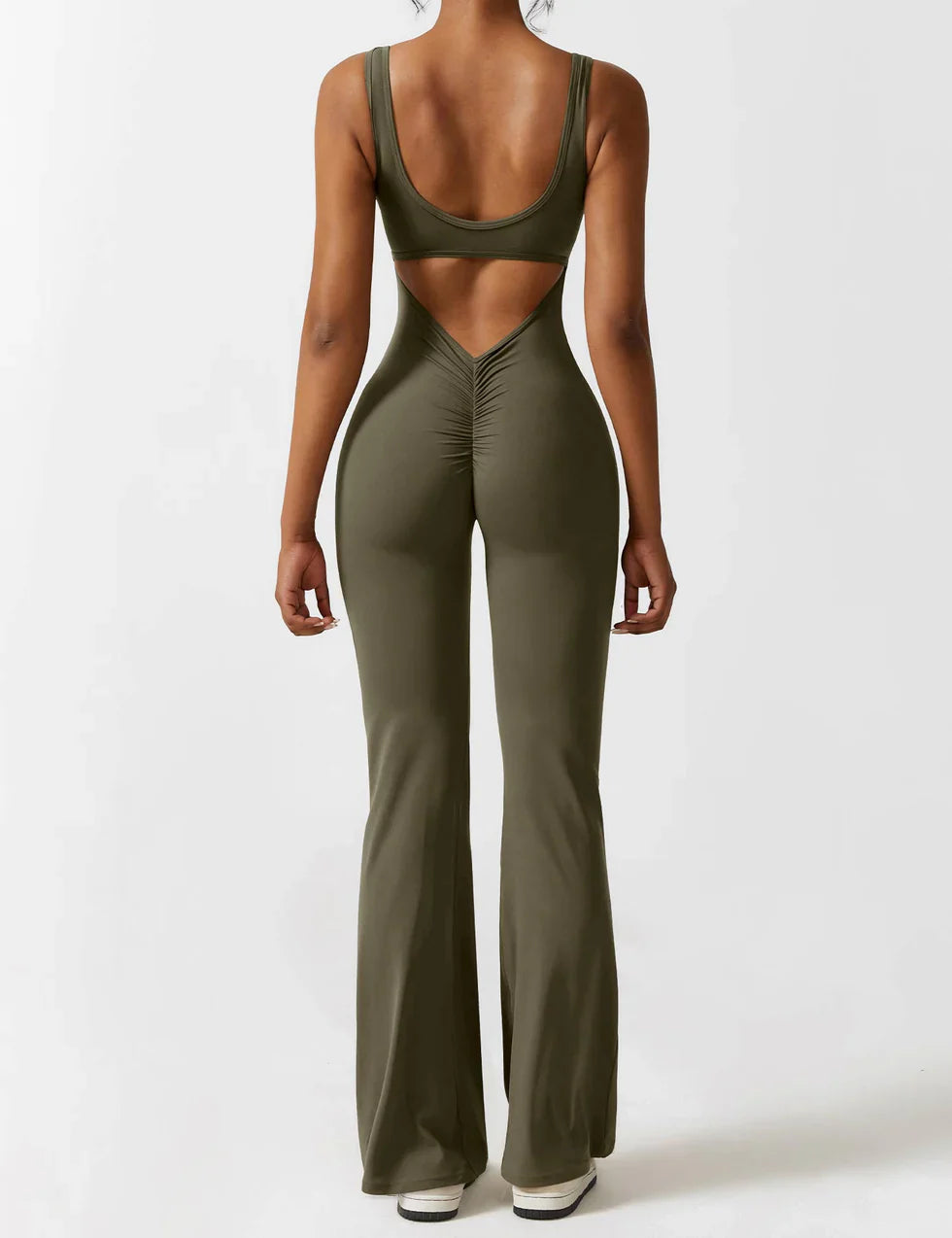 Elise | Flared V-Back Dames Jumpsuit | Stijl En Comfort