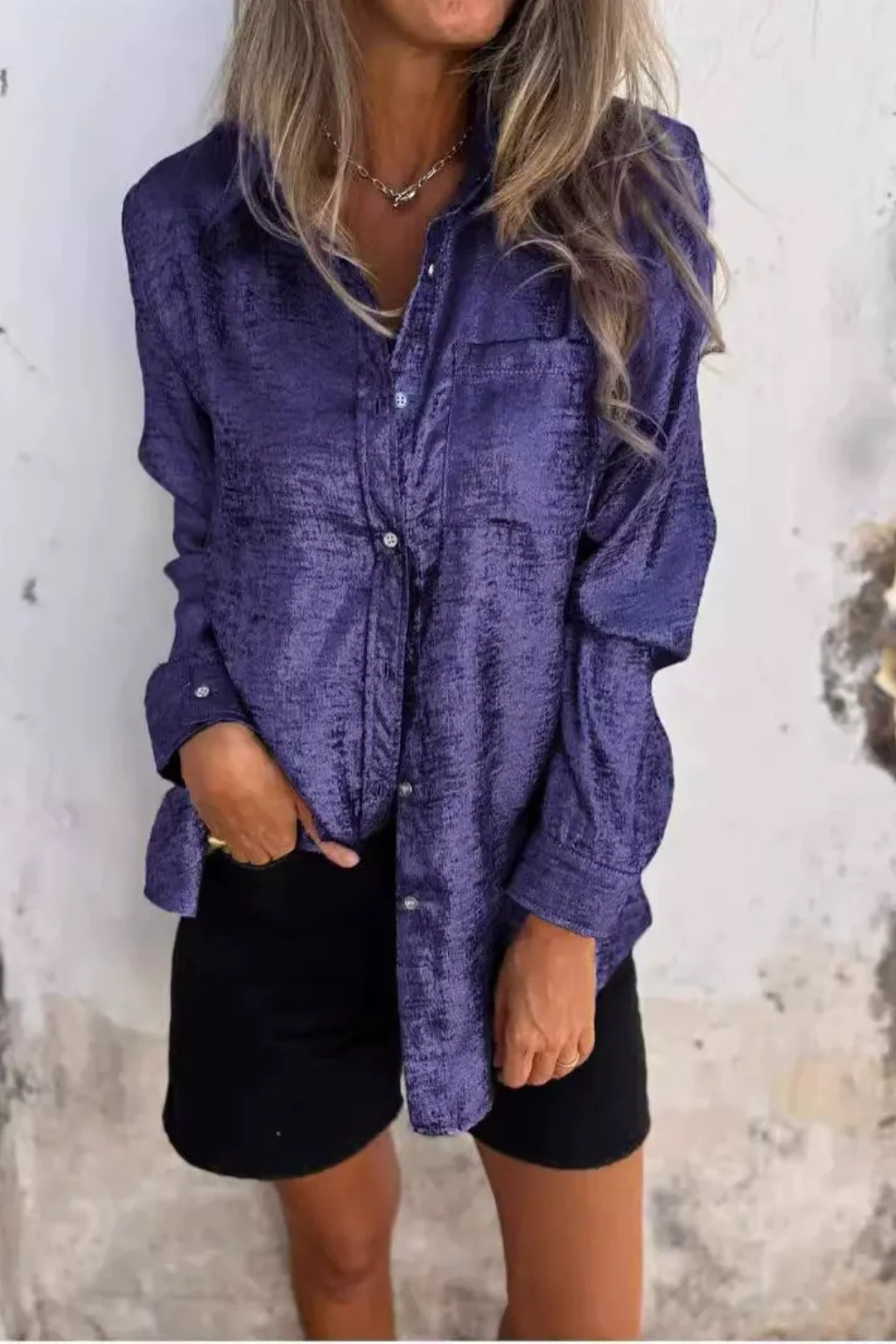 Josie | Chique Metallic Blouse | Dames Top