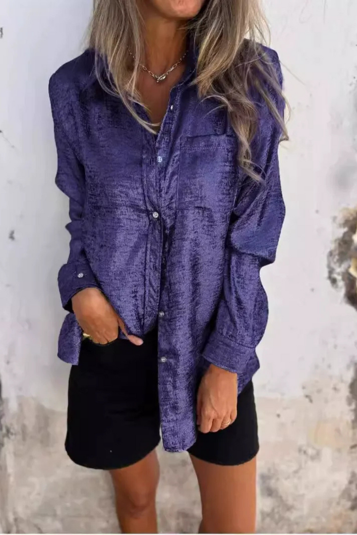 Josie | Chique Metallic Blouse | Dames Top