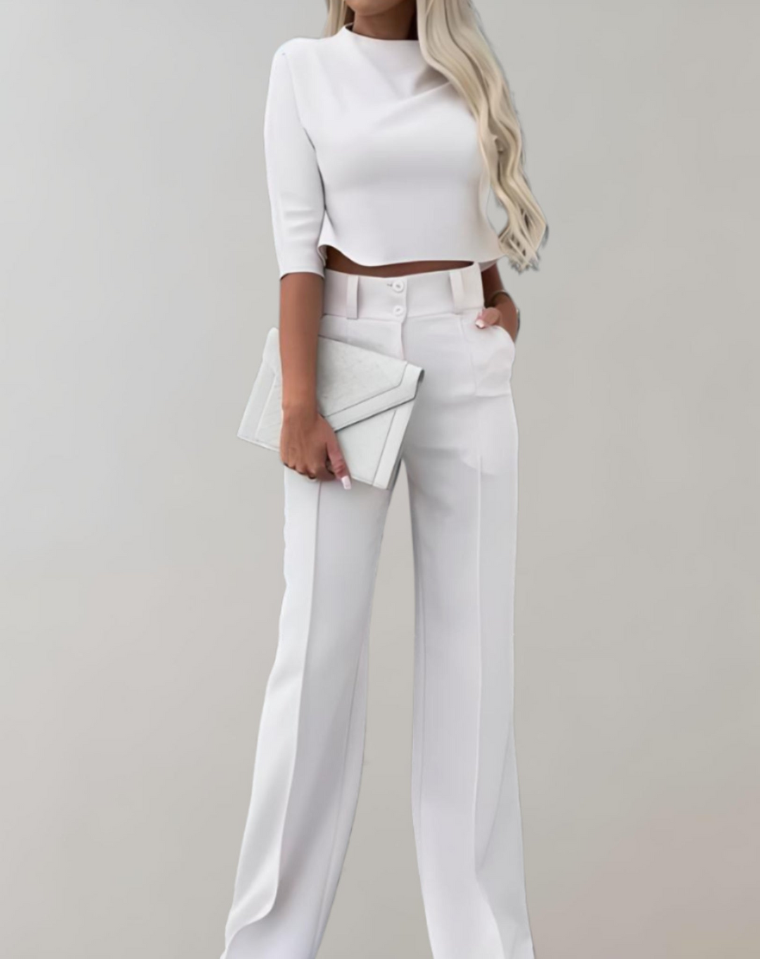 Lika | 2-Delige Set | Dames Set | Rechte Broek Met Hoge Taille