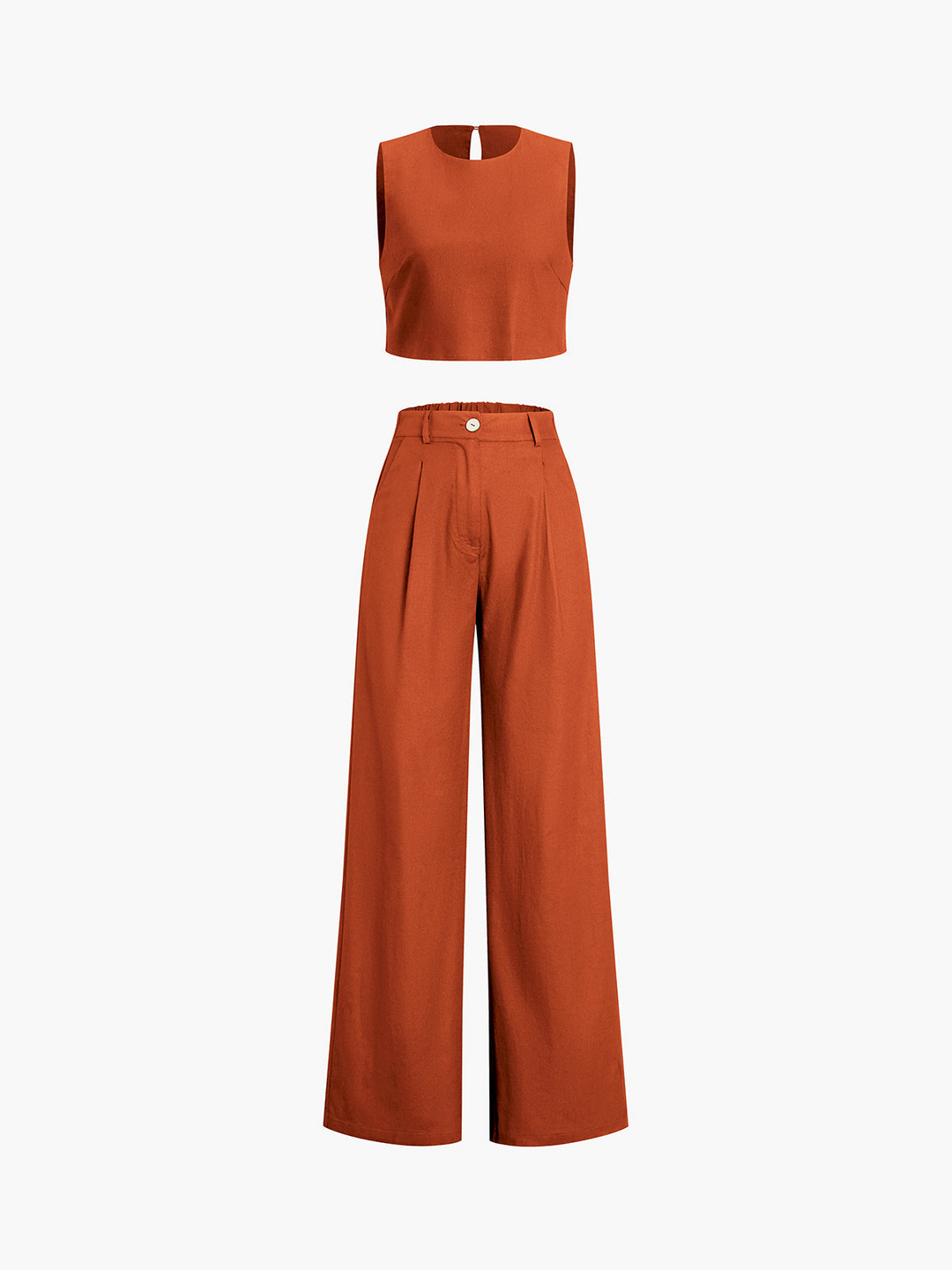 Dima | Boho Twee-Delige Set Met Broek | Wijd Uitlopende Broek | Casual Crop Top