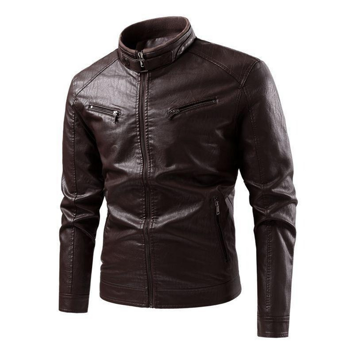Amir | Leren Jas Voor Heren | Slim Fit Voor Stijlvol Comfort