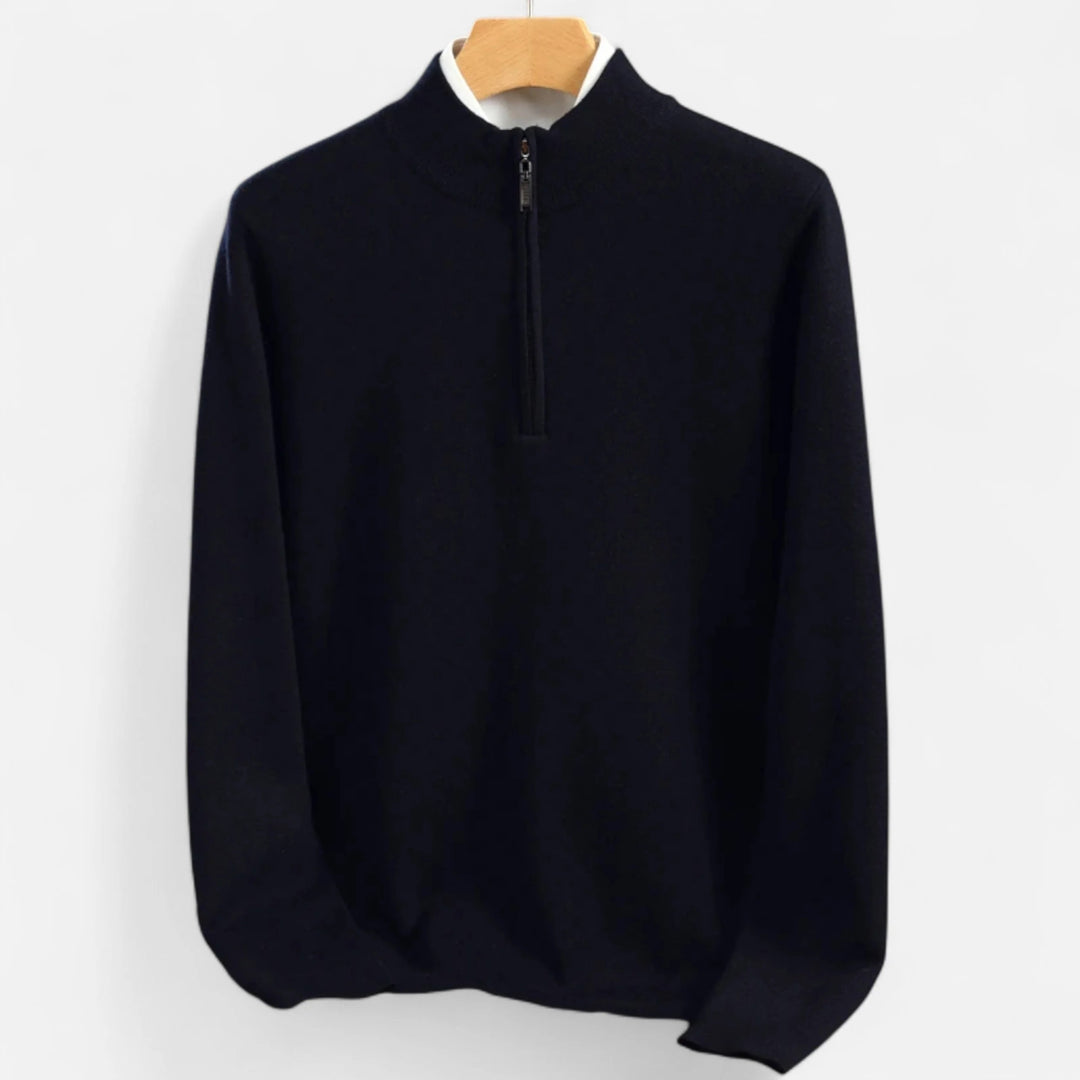 Sorata | Heren Merinowollen Pullover met Halve Col
