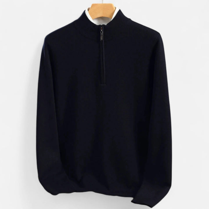 Sorata | Heren Merinowollen Pullover met Halve Col