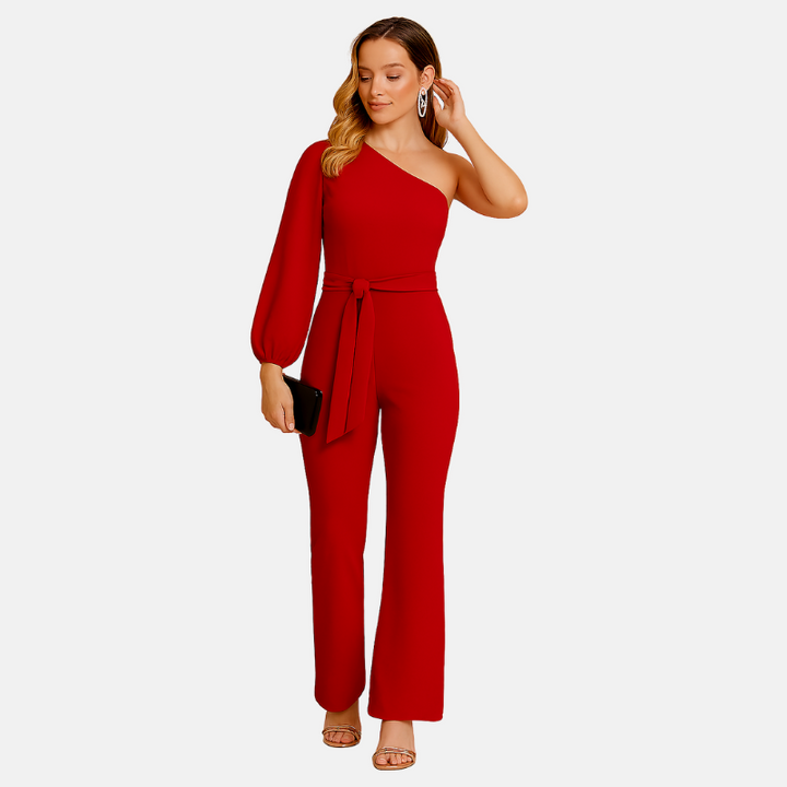 Siara | Retro Dames Jumpsuit | Single Sleeve En Hoge Taille