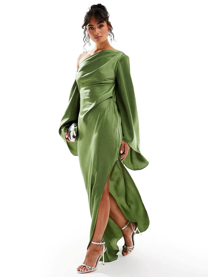 Terah | Elegante Lange Dames Jurk Met Klokmouwen