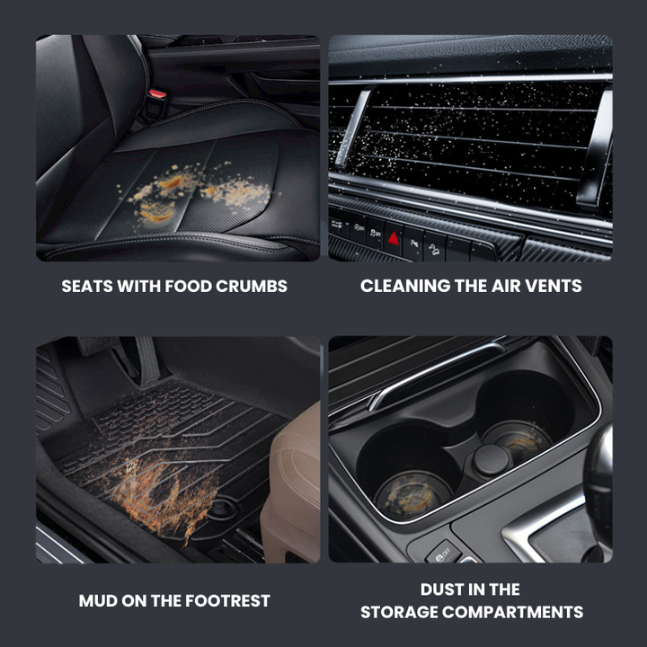 CarDust | Krachtige Auto Stofzuiger | Draagbaar & Draadloos Ontwerp