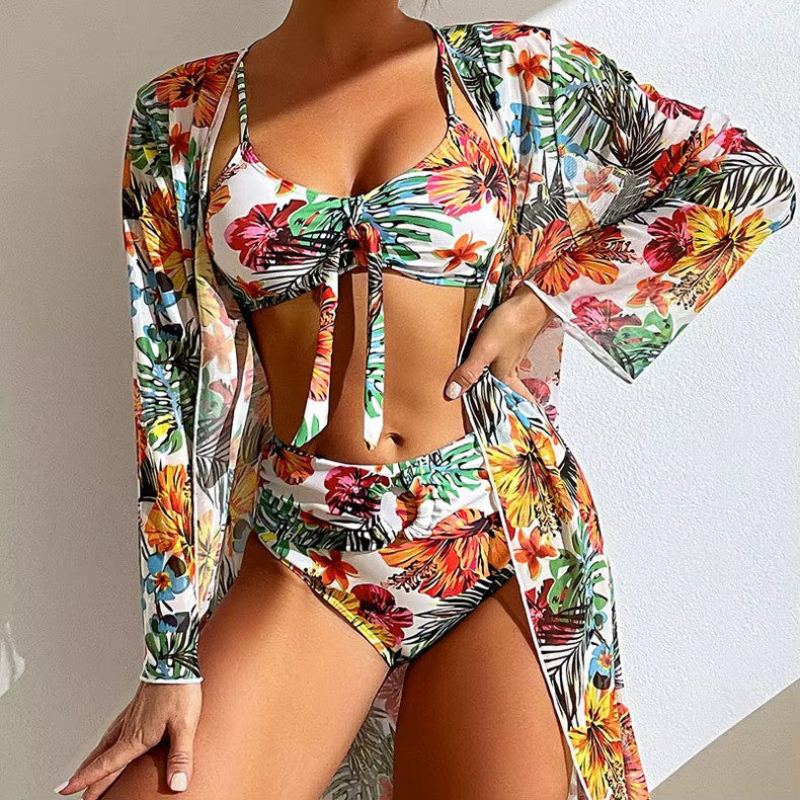Eclipse | Dames Trendy 3-Delige Bikini Set met Stijlvolle Cover-Up