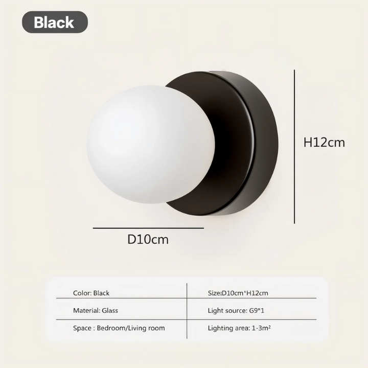 Demora | Luxe Wandlamp | Moderne LED Wandverlichting Met Glazen Bol