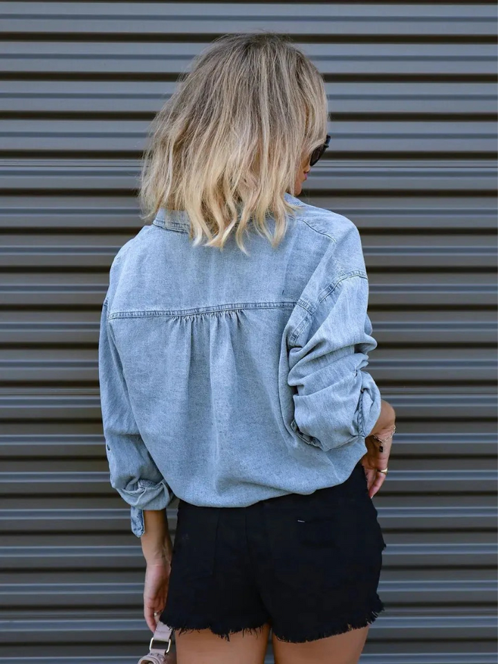 Fiona | Elegante Spijkerblouse voor Dames | Licht En Trendy