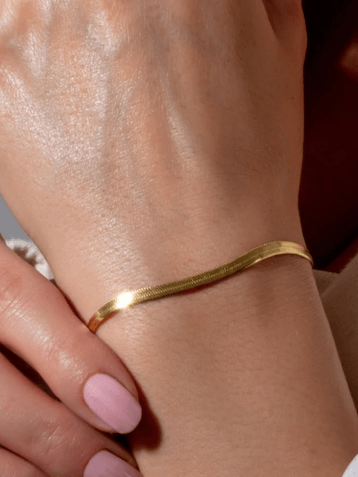 Zini | Dames Slangen Snake Chain Armband Goud