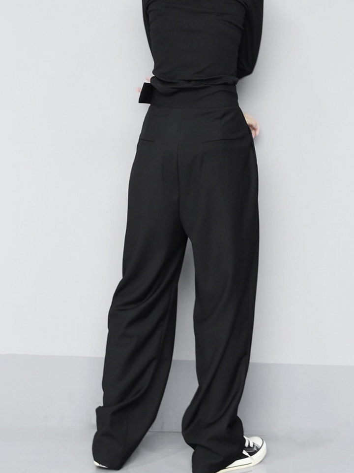 Filss | Trendy Dames Broek | Wijde Pijpen Broek Met Klittenbandsluiting