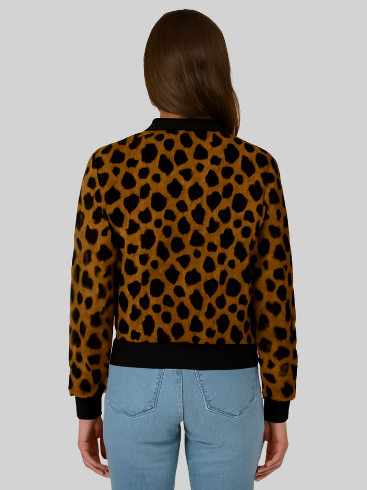 Julia | Trendy Dames Jas | Luipaard Bomberjack