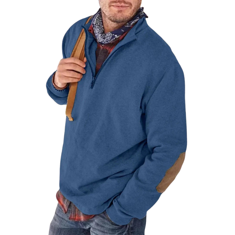 Dylan | Casual Heren Trui | Relaxed Fit | Zacht Gebreid | Halve Rits