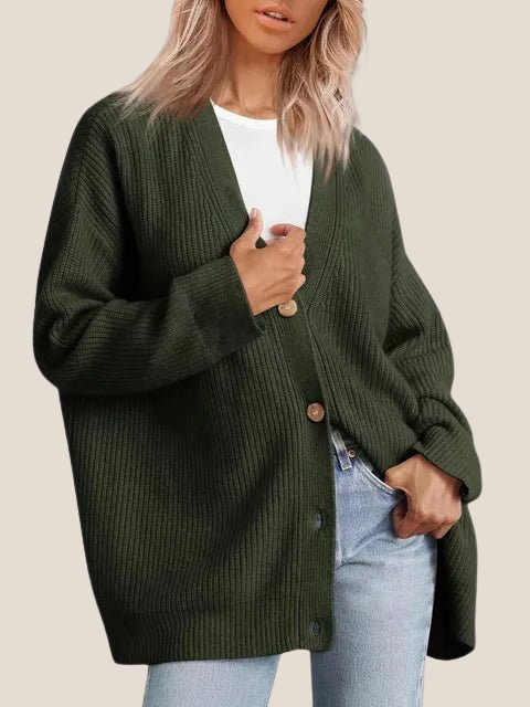 Dewi | Cocoon Cardigan Vest | Comfortabele Elegante Dames Trui