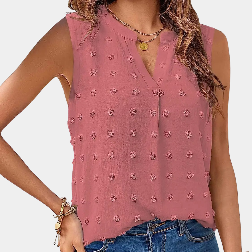 Sibel | Dames Shirt | Casual Mouwloos Zomer Top Shirt voor Vrouwen