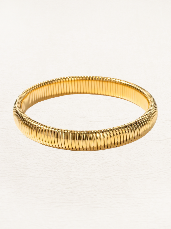 Zoella | Luxe Gouden Brede Snake Armband Met Stretch