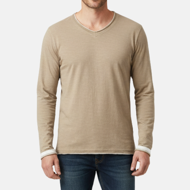 Alan - Trui Heren - Japanse Stijl - Elegante Contrasten - Casual - Comfort - Katoen