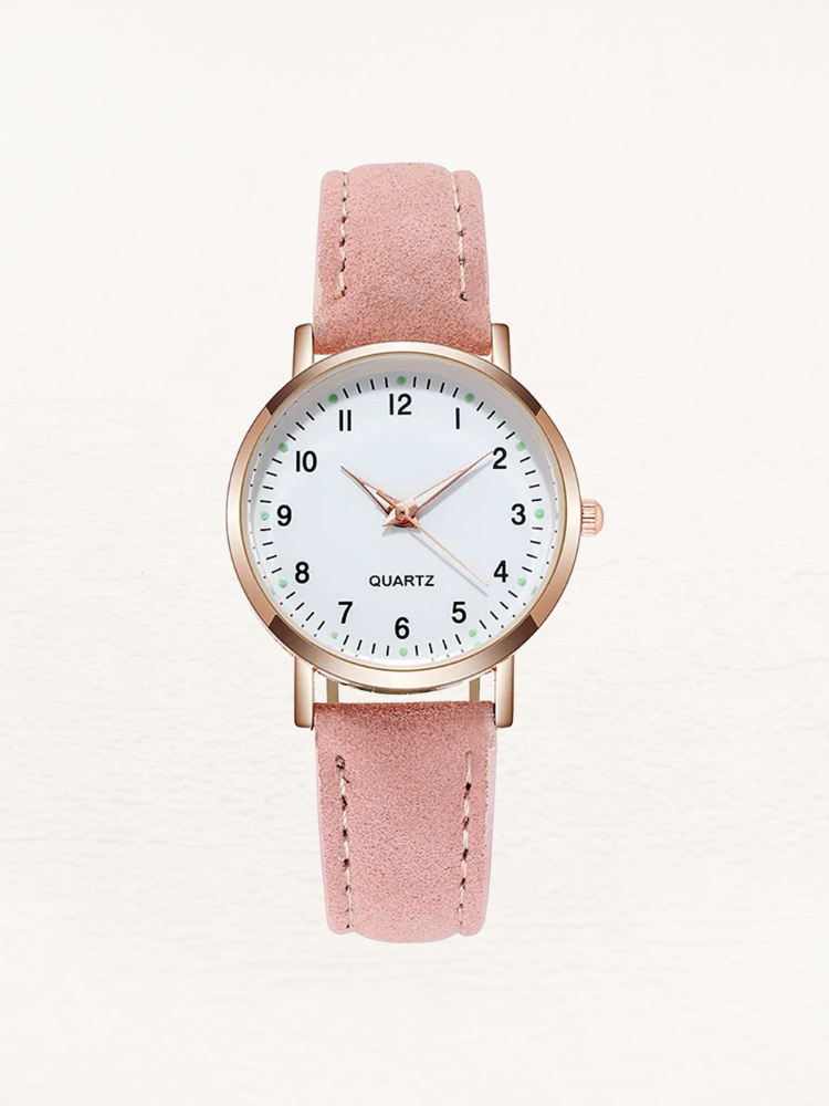 Vale | Leren Dames Horloge Rosé Goud | Chique Design