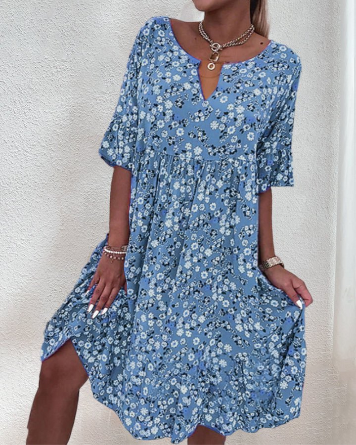 Maxima | Dames Zomerjurk met Bloemenprint | Trendy Vrouwen Jurk