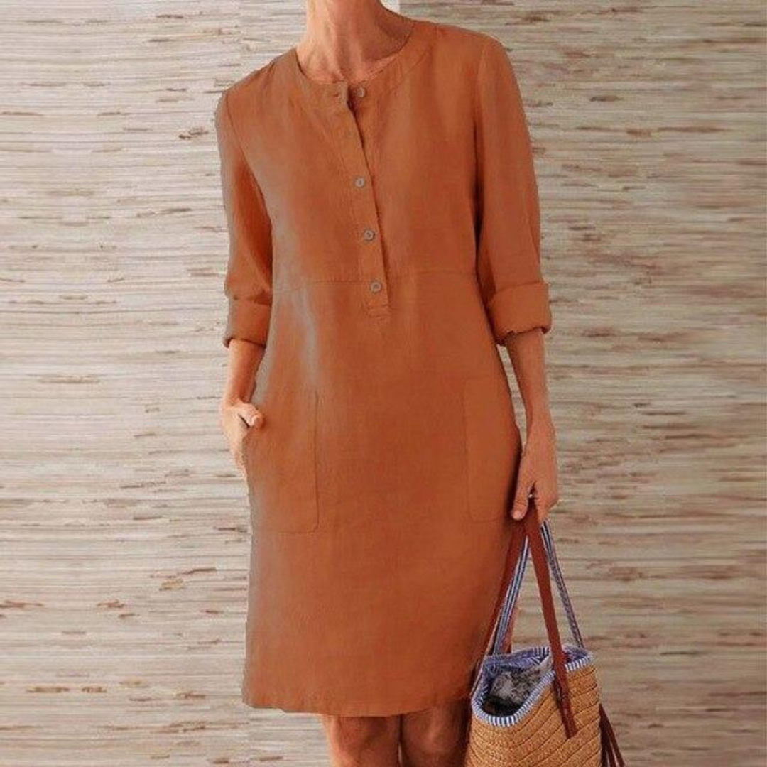 Elsana | Luchtige Dames Midi-Jurk | Tijdloze Charme | Zomerse Elegantie