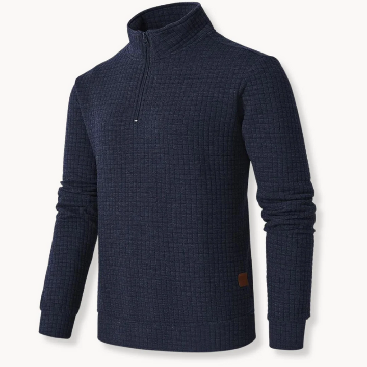 Delta | Heren Trui Met Kwartrits | Sweater Met Uniek Patroon