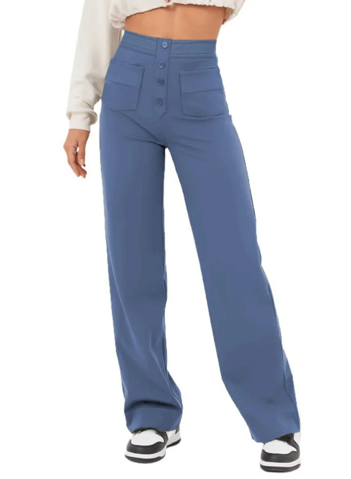 Loren | Dames Hoge Taille Wijde Broek voor Casual Comfort voor Vrouwen