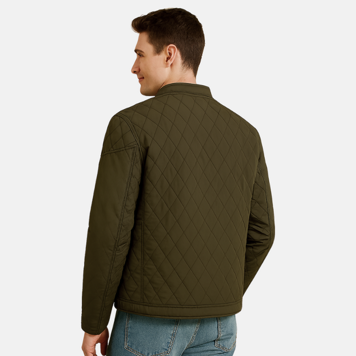 Delor | Luxe Gewatteerde Heren Jas | Slim Fit | Hoge Kraag | Ritssluiting