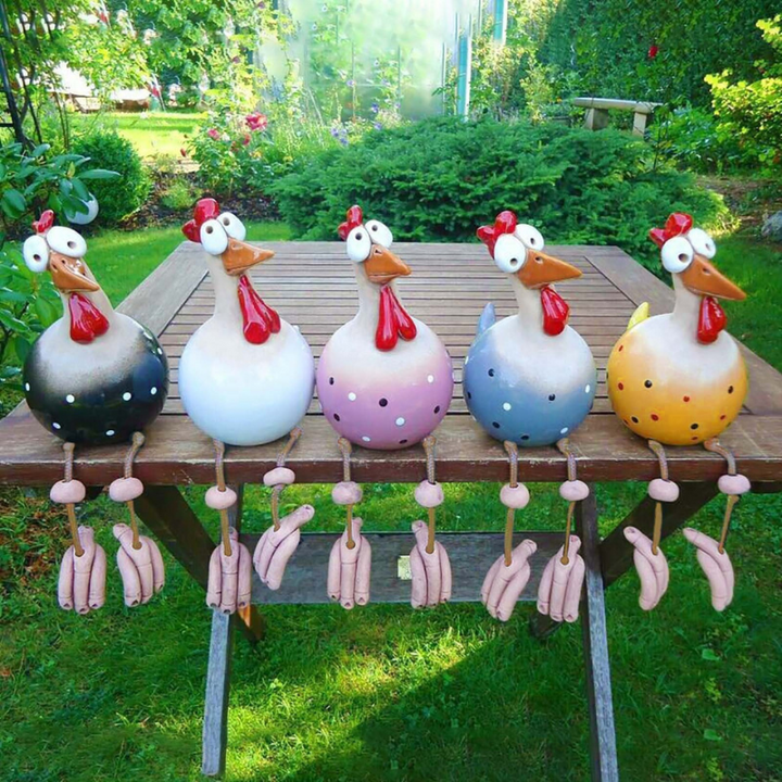 Pet Chicken | Levendige Kippen Decoratie Voor Je Tuin | Tuindecoratie