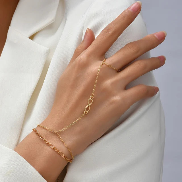 LuxeJewels | Creatieve Kleine Ketting | Armband | Vinger Ringen
