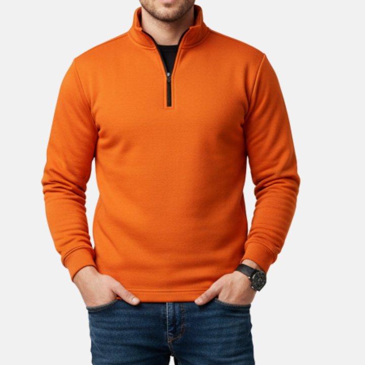 Alfonso | Heren Truien | Trui met Rits Heren | Comfortabel & Casual